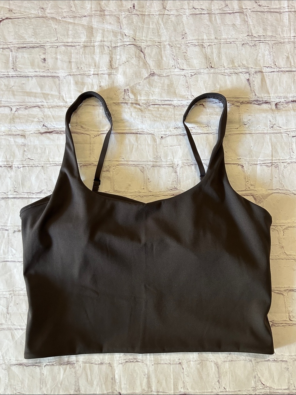 💜Athleta Bodymove Cropped Cami Tank in Truffle Size Small Lined No Padding - Picture 3 of 7